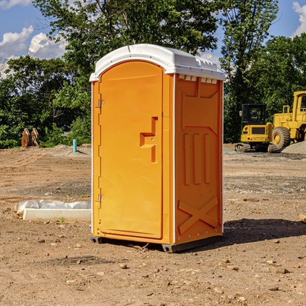 how often are the portable restrooms cleaned and serviced during a rental period in Hyannis Nebraska